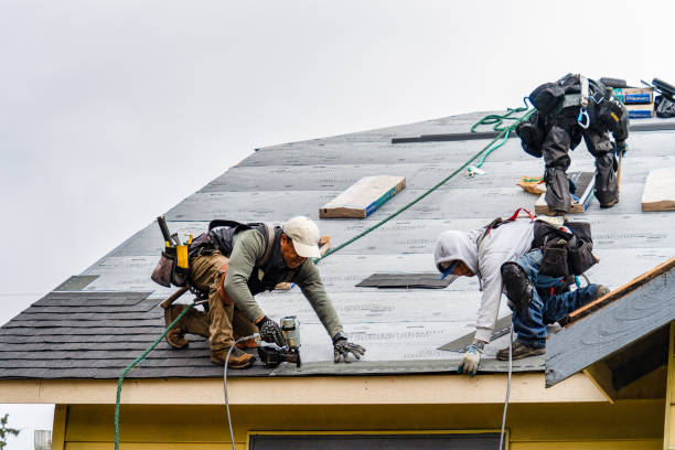 Professional Gutter Installation technician working in Audubon, PA